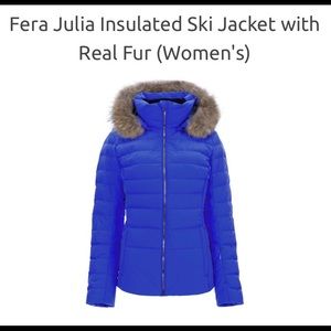 ❤️❤️Gorgeous FERA ski jacket with black fur trim on hood!